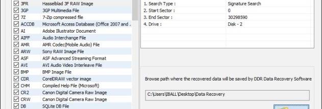 USB Digital Media Data Recovery Software screenshot