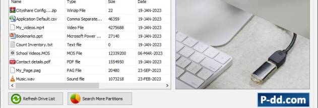 USB drive Data Recovery screenshot