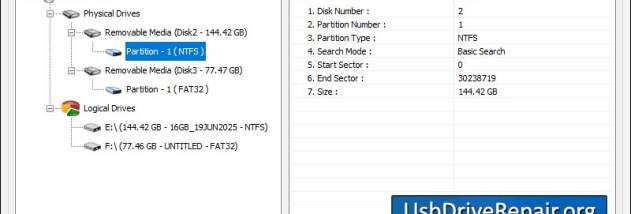 USB Drive Recovery Software screenshot