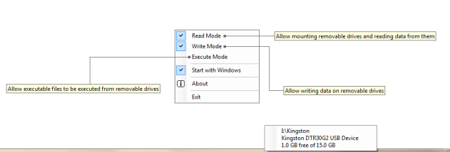 USB Flash Drives Control screenshot