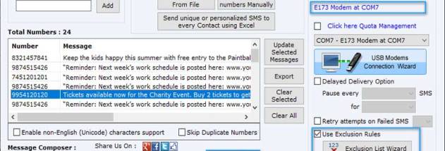 Bulk SMS Tool for Multi USB Modem screenshot