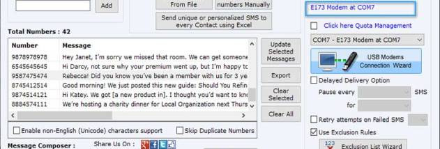 USB Modem Bulk SMS Software screenshot