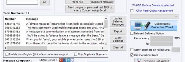 USB Modem SMS Mobile Marketing screenshot