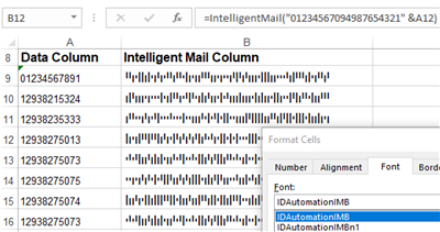 USPS Intelligent Mail IMb Font Package screenshot