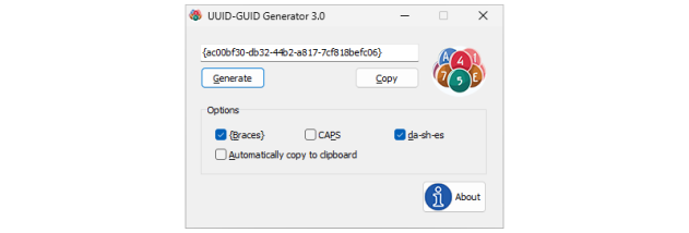 UUID-GUID Generator Portable screenshot