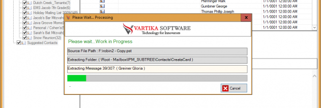Vartika PST Contact Converter screenshot