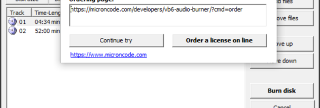 VB6AudioBurner screenshot