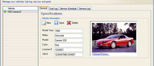 Vehicle Manager Professional Edition screenshot
