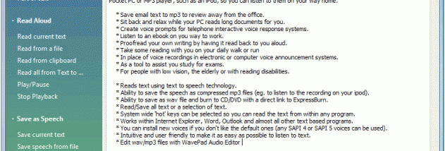 Verbose Text to Speech Home Edition screenshot
