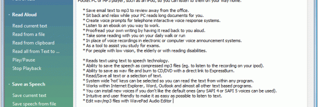 Verbose Text to Speech Software screenshot