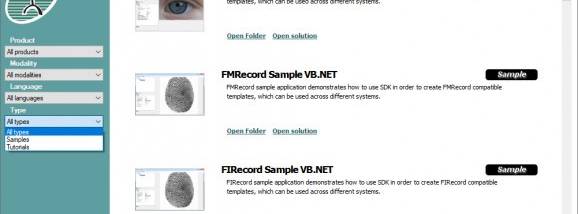 VeriLook Standard SDK screenshot