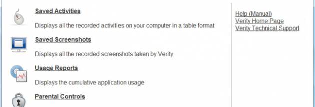 Verity Parental Control Software screenshot