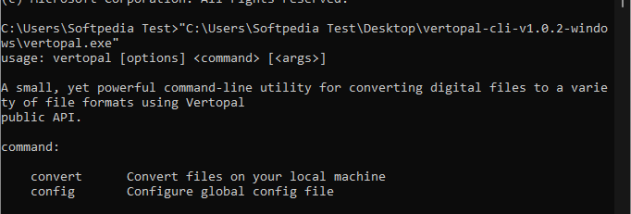 Vertopal CLI screenshot