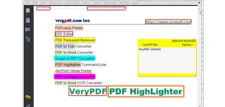 VeryPDF PDF Highlighter Command Line screenshot