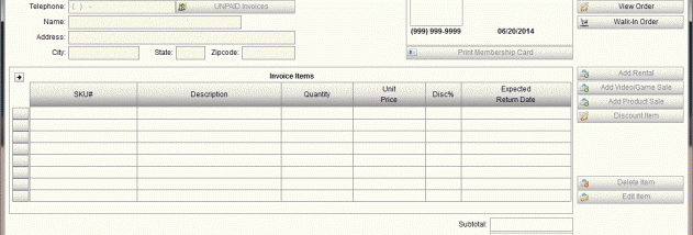 Video Store Software screenshot