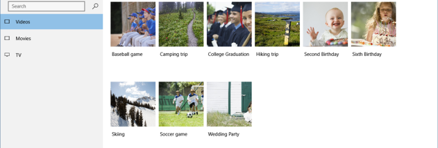 Video Windows UWP screenshot