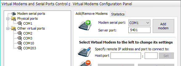 Virtual Modem PRO screenshot