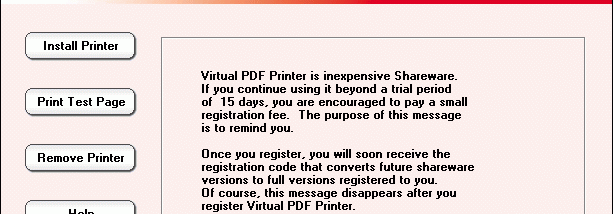 Virtual PDF Printer screenshot