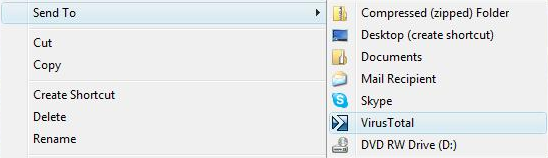 VirusTotal Uploader screenshot