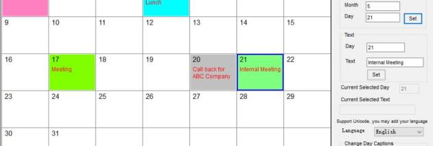VISCOM Calendar SDK ActiveX Control screenshot