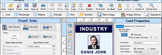 Visitant Id Card Creating Software screenshot