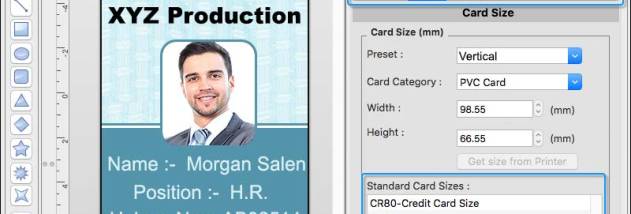 Visiting Id Card Printing Tool screenshot