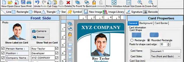 Visitor Gate Pass Designer Tool screenshot