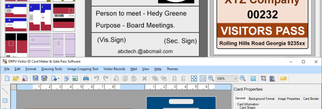 Visitor ID Gate Pass Maker Software screenshot