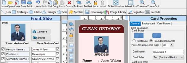 Visitor Identity Card Software screenshot