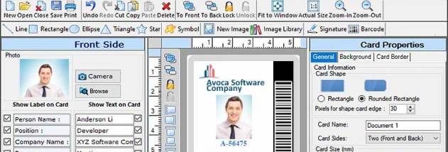 Visitors Identification Card Maker screenshot