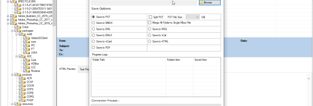 vMail DXL to PST Converter screenshot