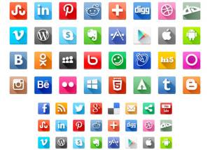 Volumetric Social Media Icons screenshot