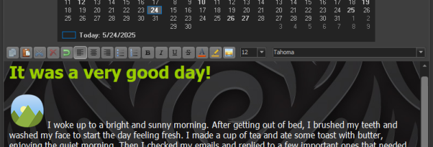 VOVSOFT - Desktop Diary screenshot