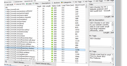 VOVSOFT - SEO Checker screenshot