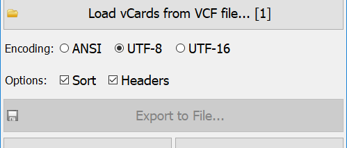Vovsoft VCF to TXT Converter screenshot