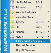 WampServer 64-bit screenshot