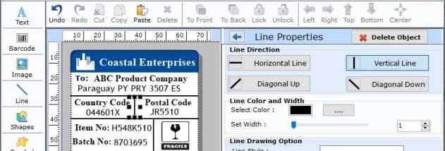 Warehouse Barcode Design screenshot