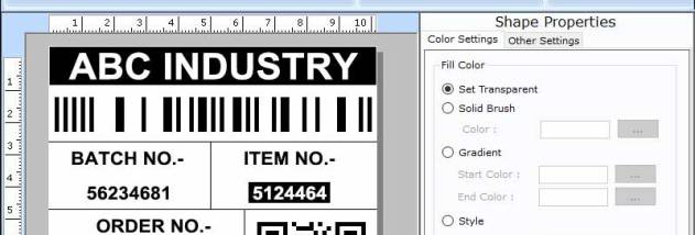 Warehouse Barcode Label Printing Tool screenshot