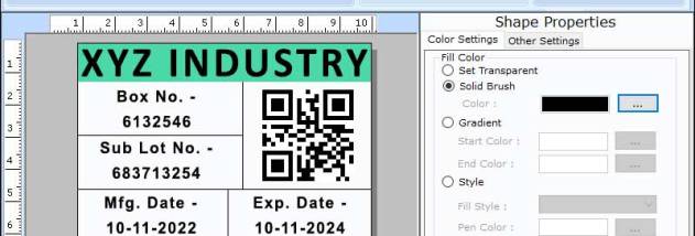 Warehousing Barcode Creating Software screenshot