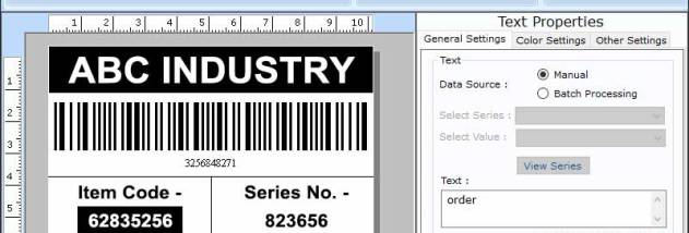 Warehousing Barcode Designing Software screenshot