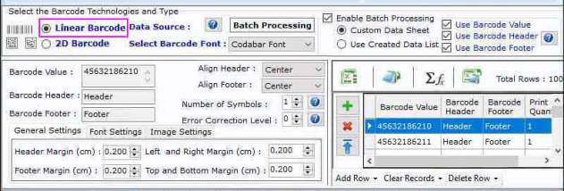Warehousing Barcode Labels Tool screenshot