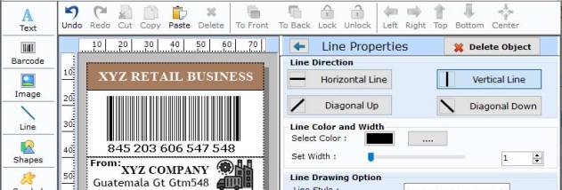 Warehousing Industry Barcode Labels screenshot