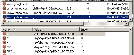 WebCookiesSniffer screenshot