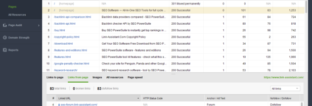 WebSite Auditor Enterprise screenshot