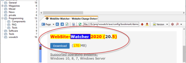 WebSite-Watcher 2010 screenshot