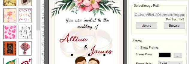 Wedding Card Creator Tool screenshot