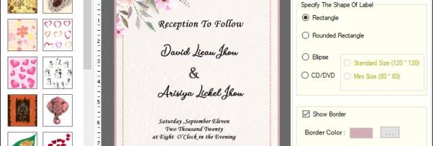 Wedding Card Software screenshot