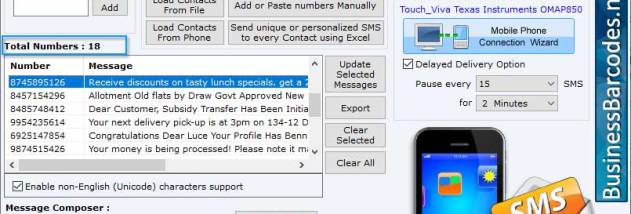 Window Text Message Sender Tool screenshot