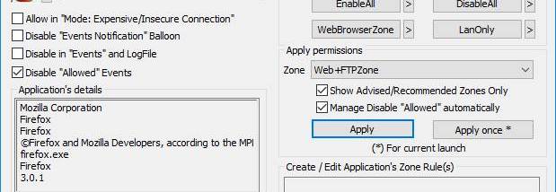 Windows 7 Firewall Control screenshot
