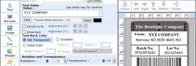 Windows Barcode Software screenshot